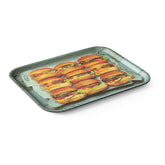 Tava de servire dreptunghiulara suprafata antiderapanta, cu imprimare, tasty burger, 330x430mm